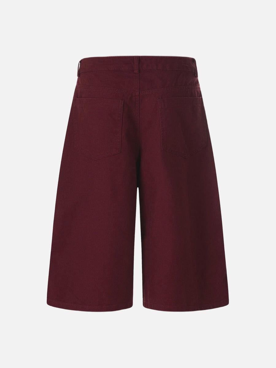Grafische Cropped-Hose mit weitem Bein