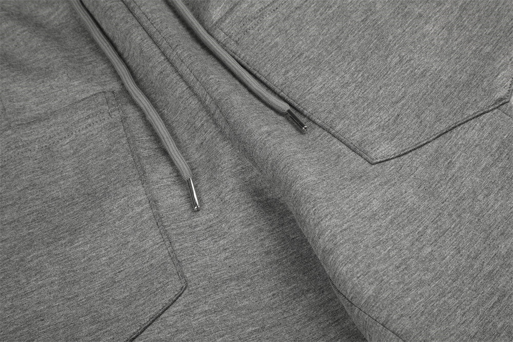 Grey Wide-Leg Sweatpants with Star Panels