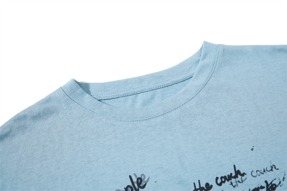 Handwritten Scribble Graphic Long-Sleeve Tee