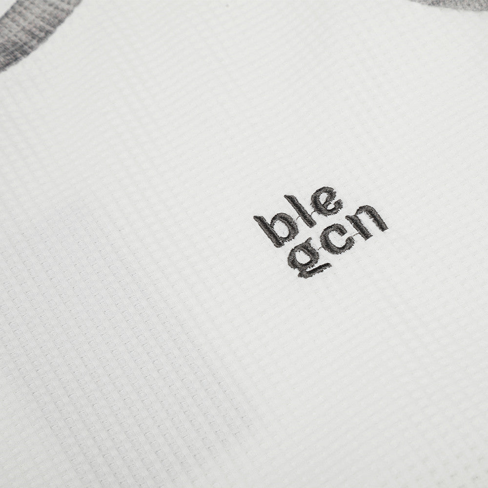 Heather Grey Polka Dot Raglan Long Sleeve Tee