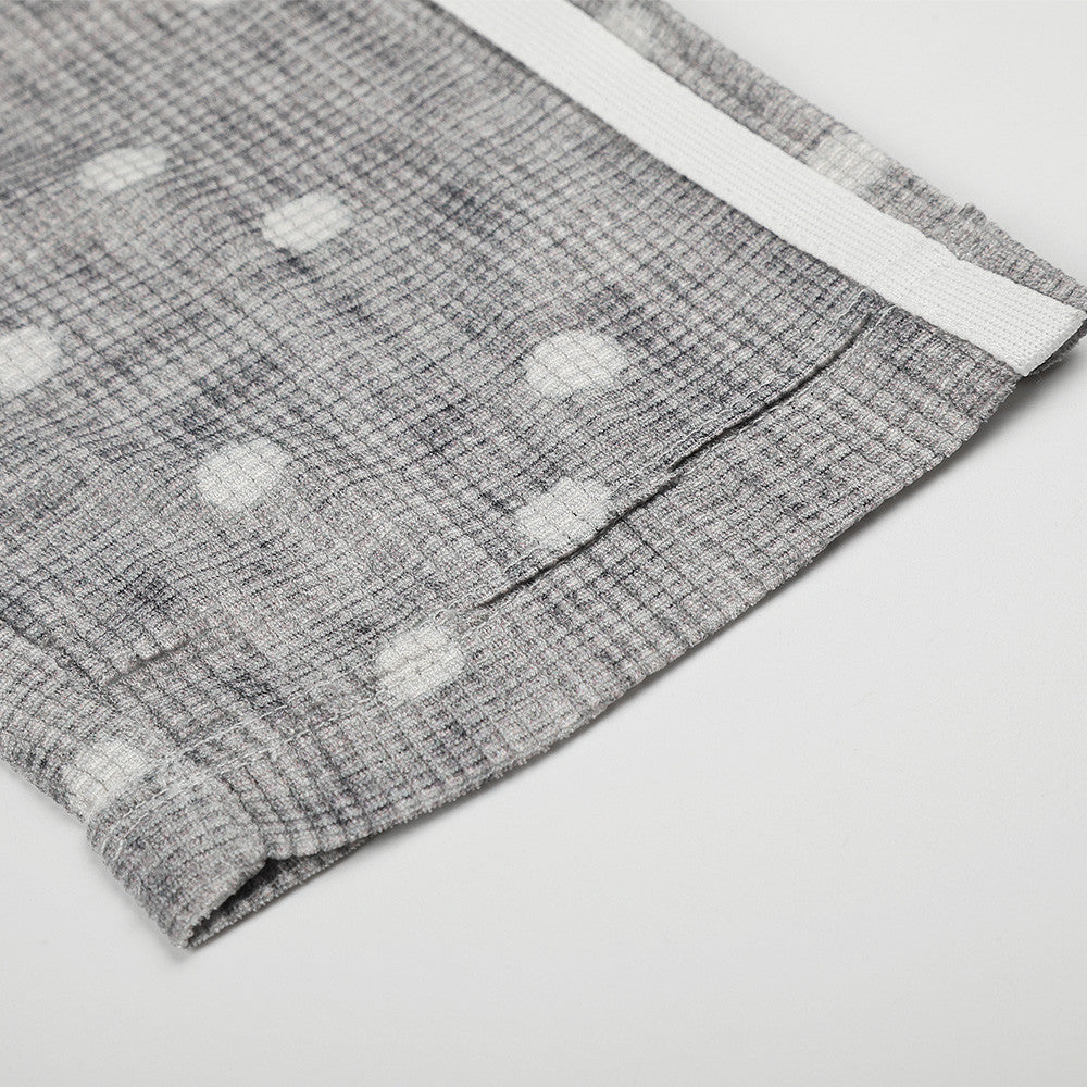 Heather Grey Polka Dot Raglan Long Sleeve Tee