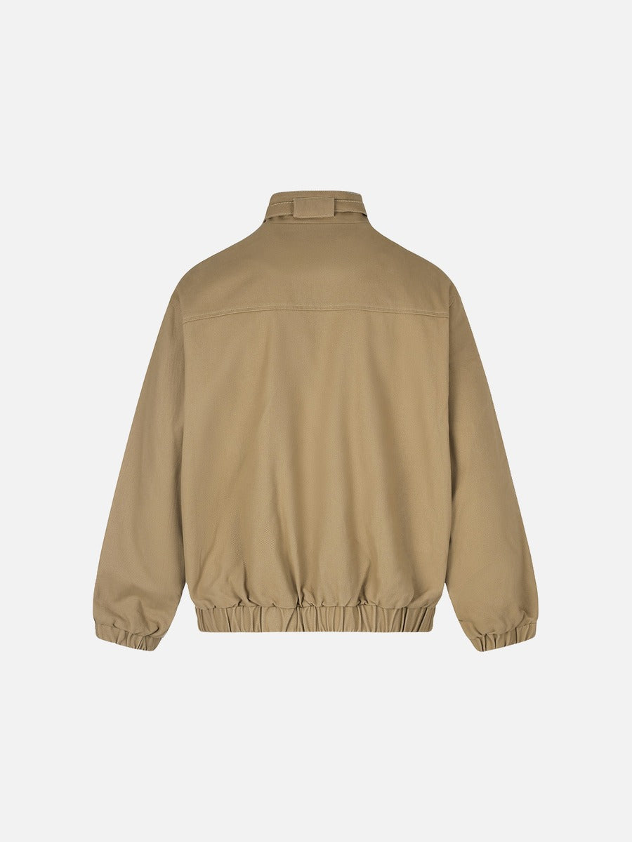 DAXUEN black oversized high-collar bomber jacket