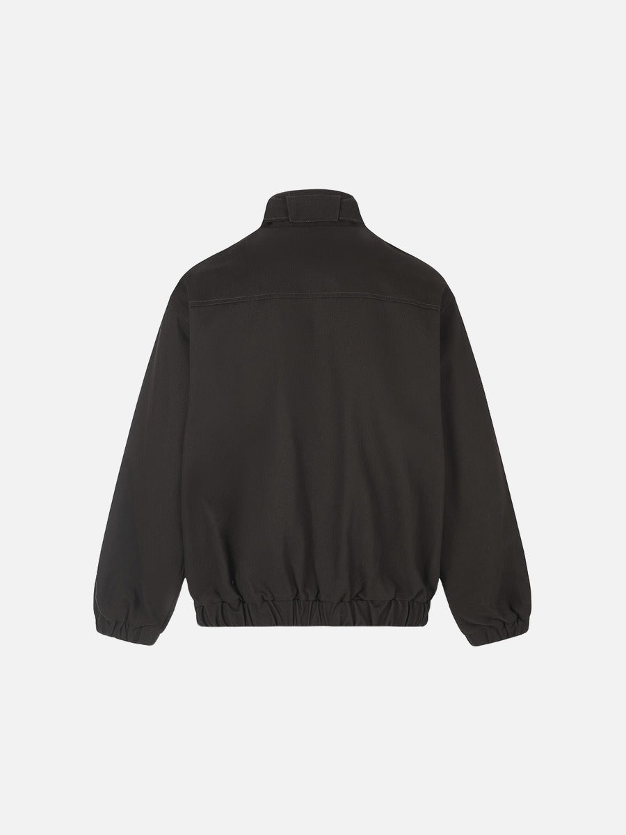 DAXUEN black oversized high-collar bomber jacket