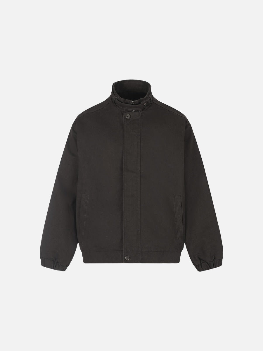 DAXUEN black oversized high-collar bomber jacket