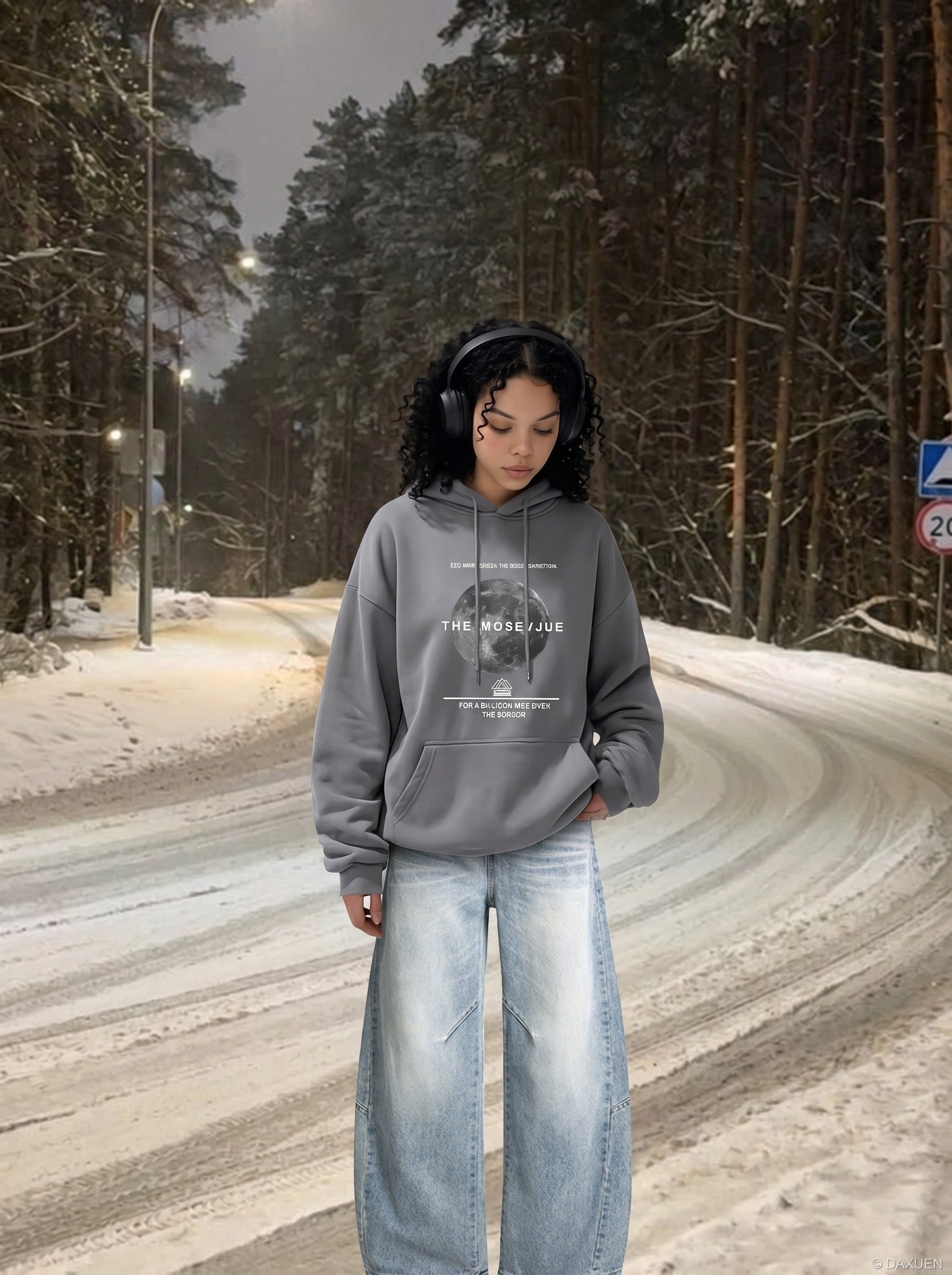 High-Waisted Barrel-Leg Jeans