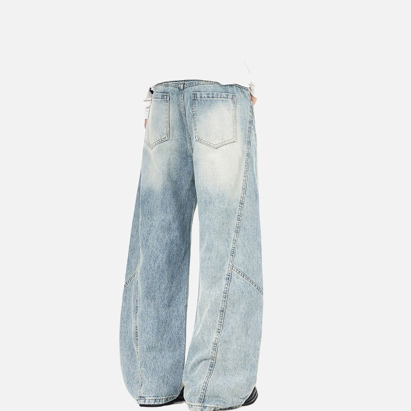 High-Waisted Barrel-Leg Jeans