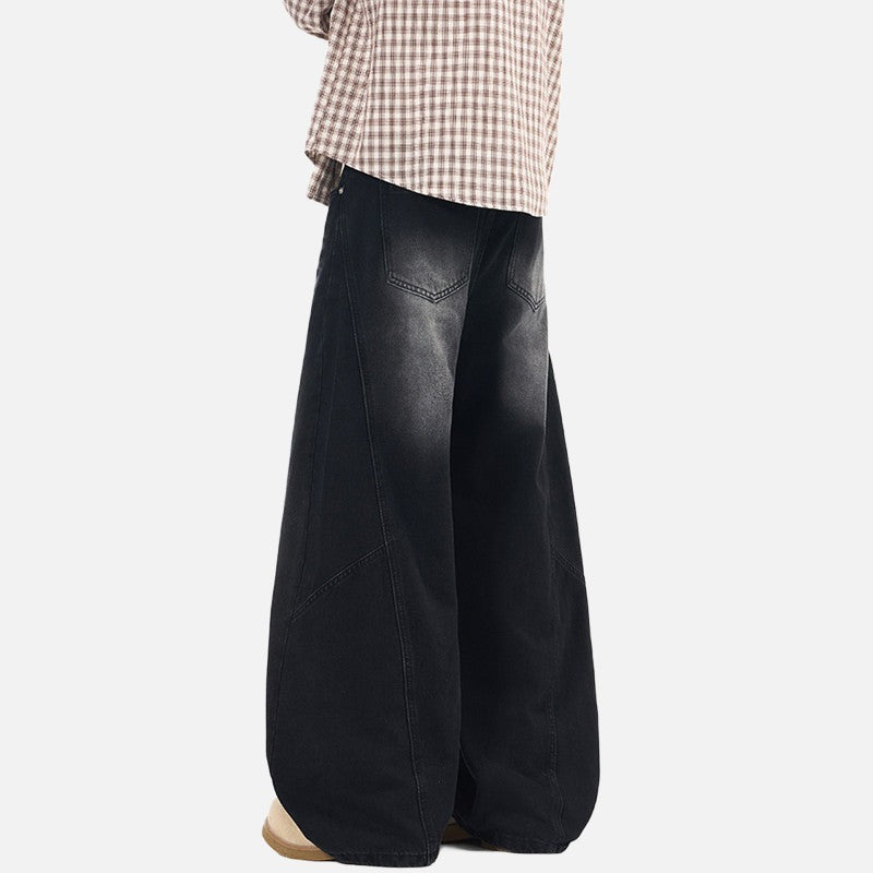 High-Waisted Barrel-Leg Jeans