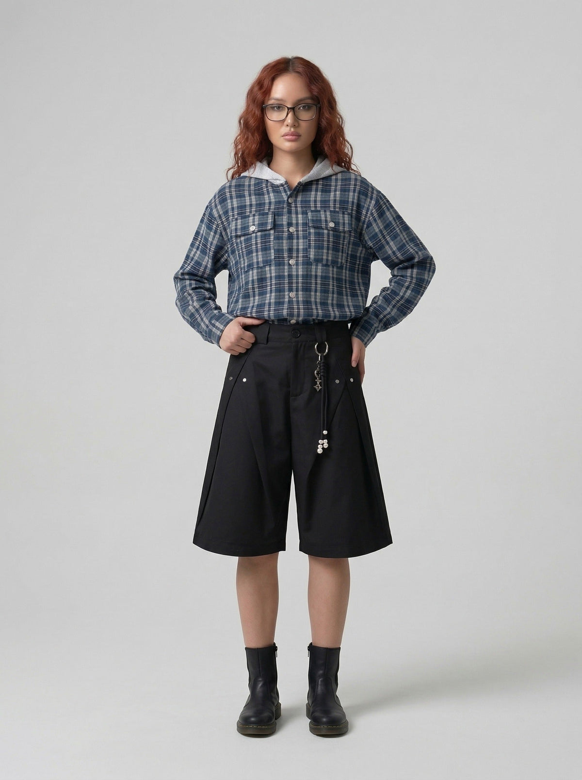 High-Waisted Wide-Leg Shorts