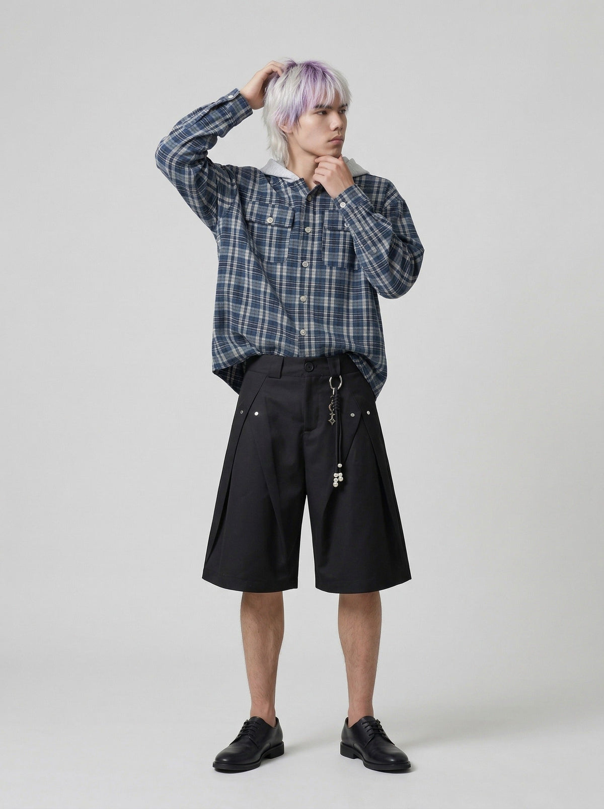 High-Waisted Wide-Leg Shorts