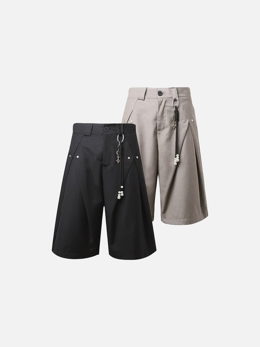 High-Waisted Wide-Leg Shorts