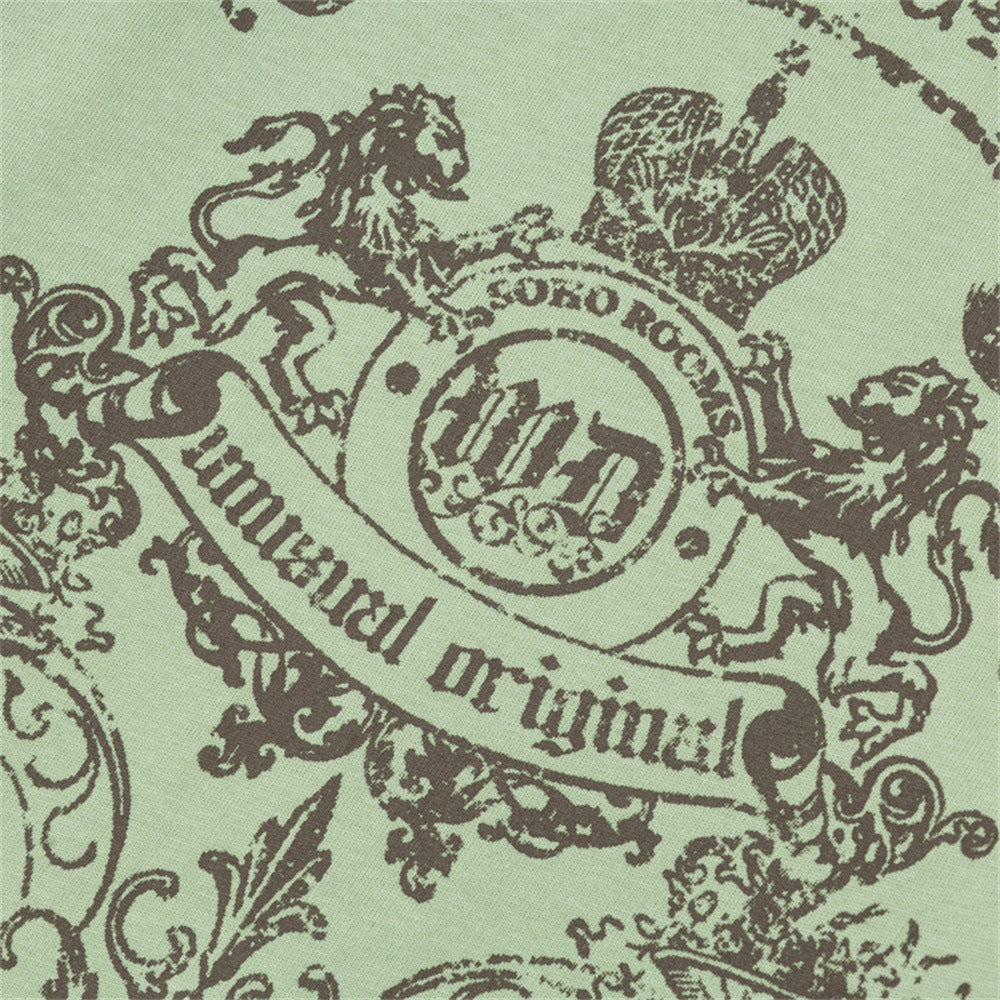 DAXUEN white long-sleeve intricate heraldic graphic t-shirt