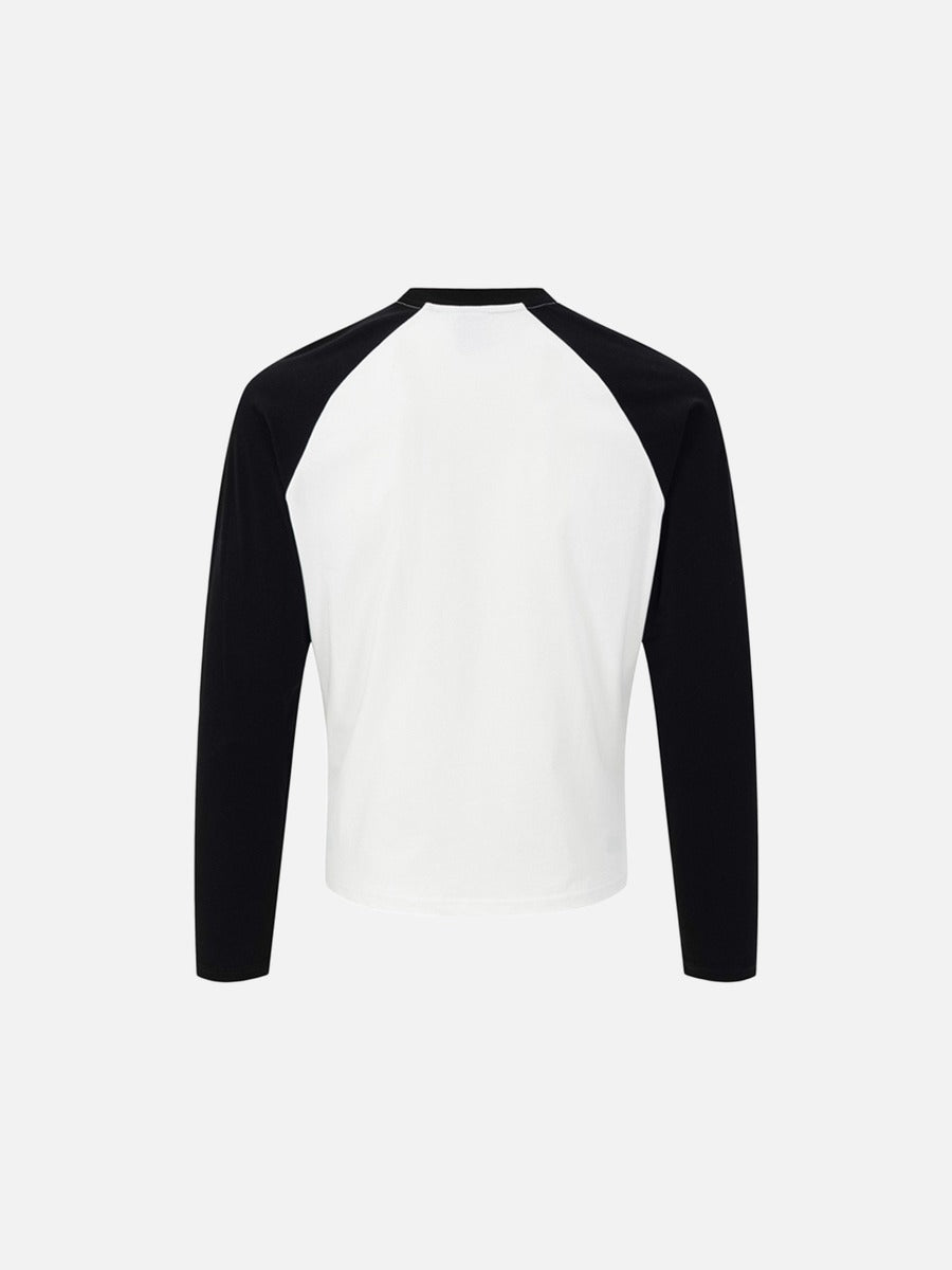 DAXUEN white long-sleeve intricate heraldic graphic t-shirt