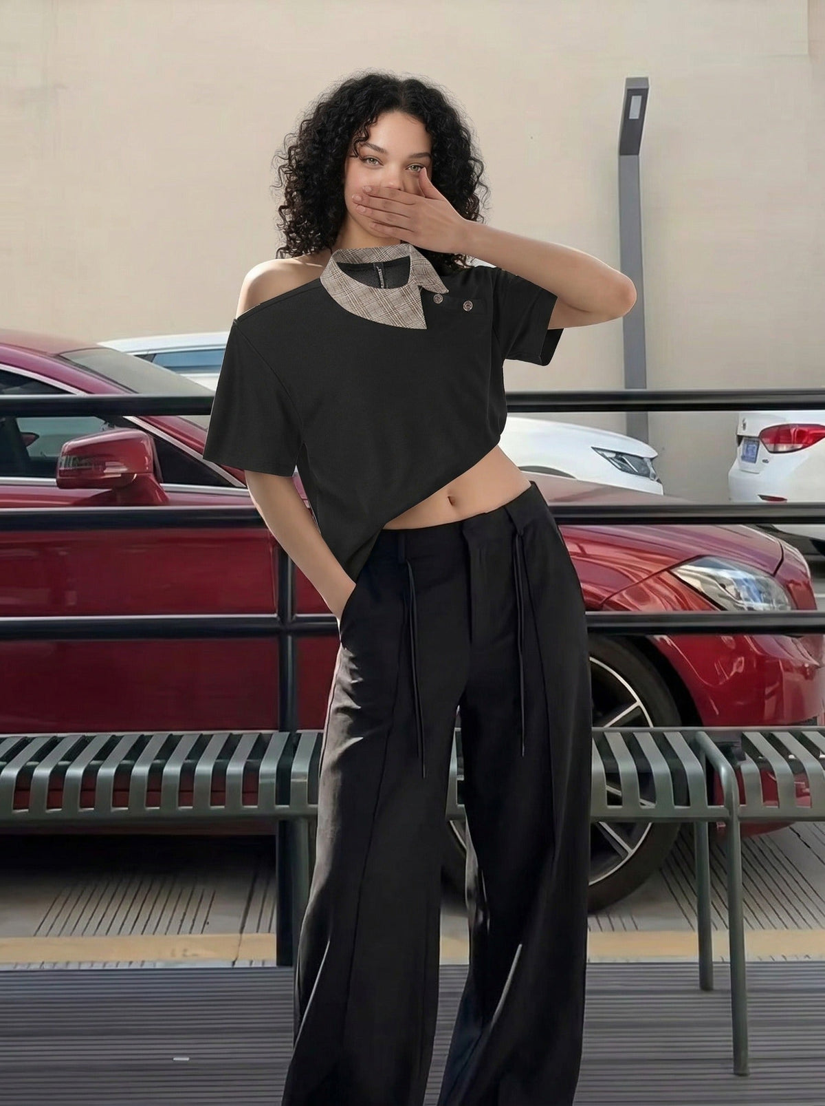 KENERGY Asymmetrical Chef's Top