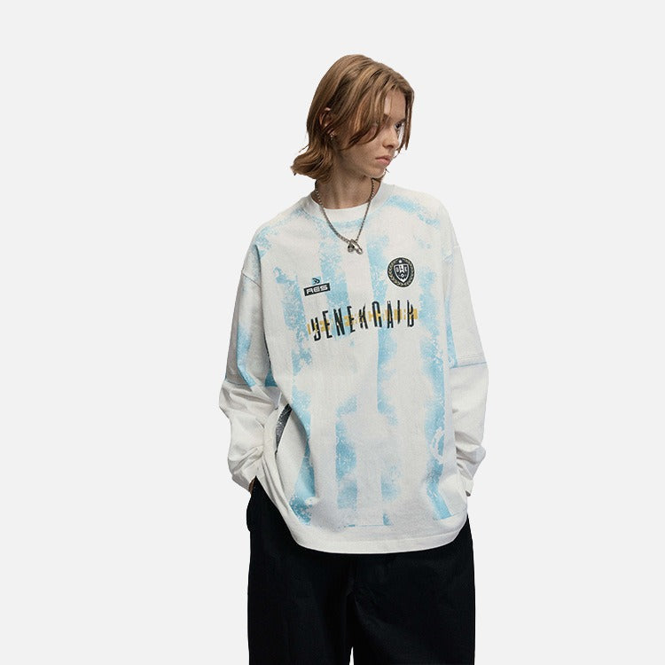Vintage Striped Football Tee