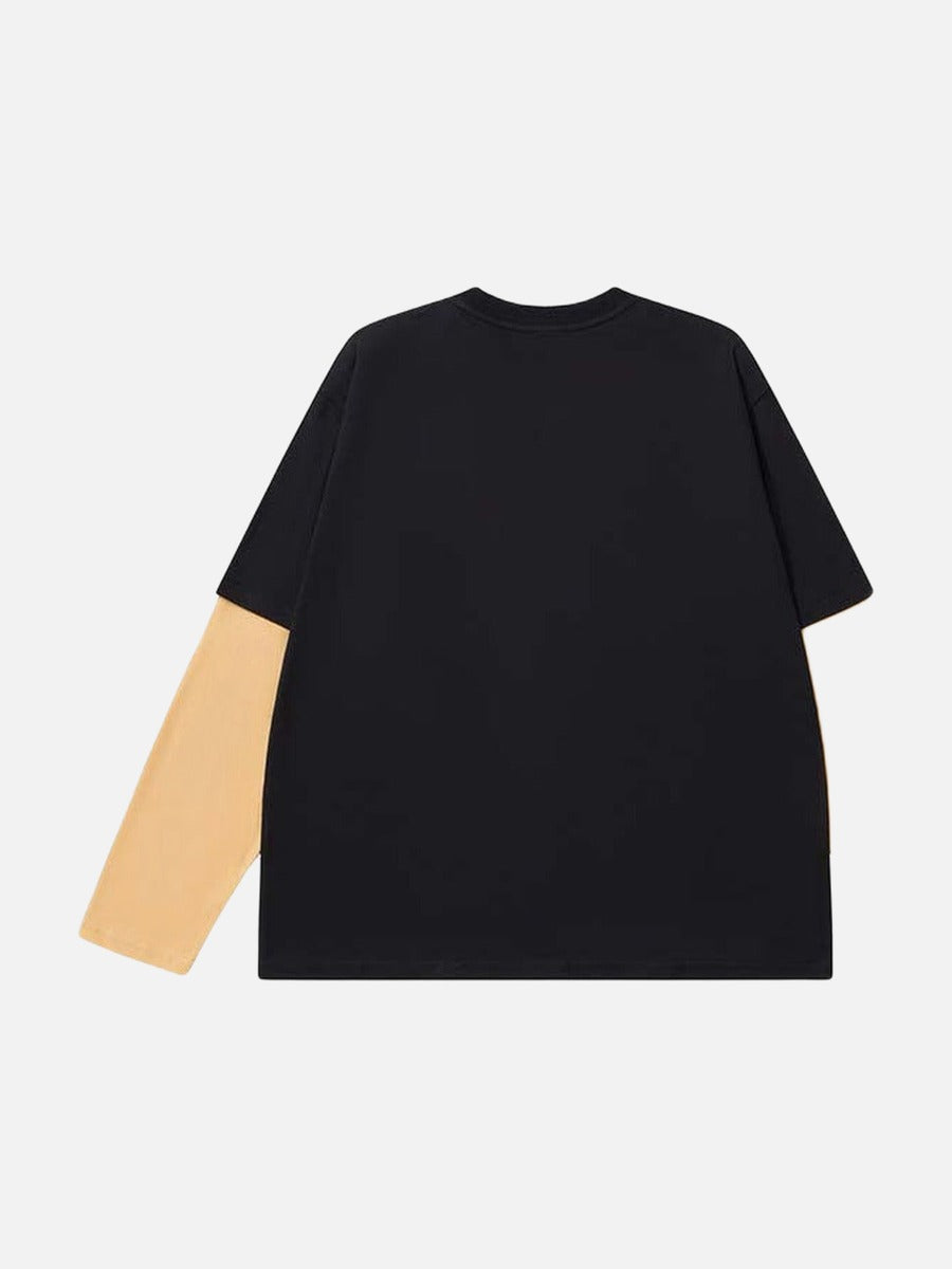 Langarm-T-Shirt mit Grafikprint im Lagenlook