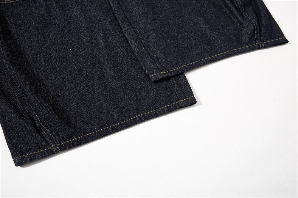 Leopard Star Patch Baggy Jeans