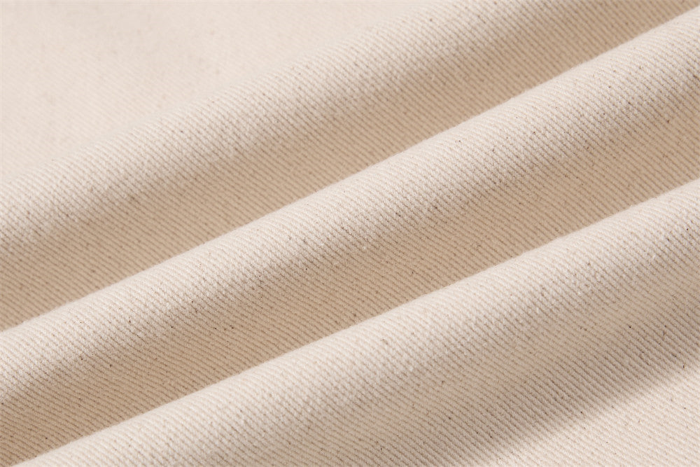 Light Beige Wide-Leg Flared Trousers