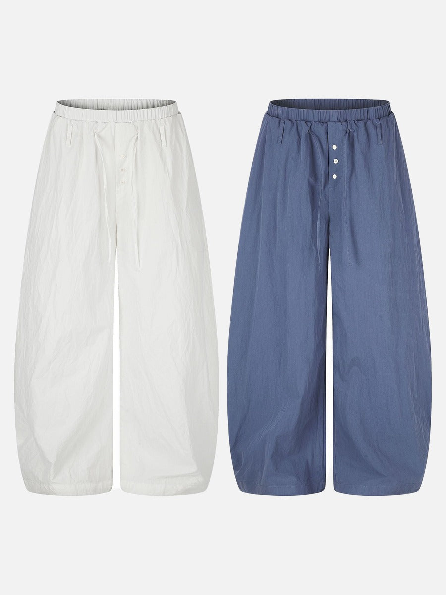 DAXUEN light blue balloon pants with button placket