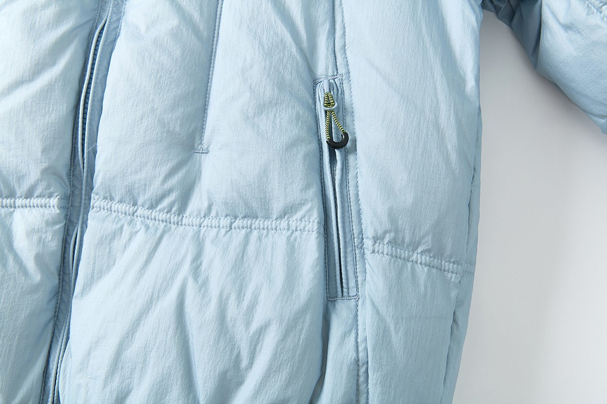 Light Blue Matte Puffer Jacket