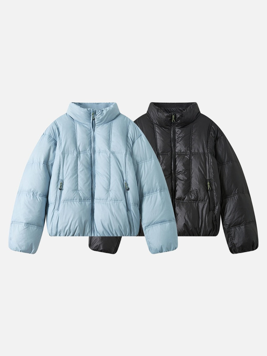 Light Blue Matte Puffer Jacket