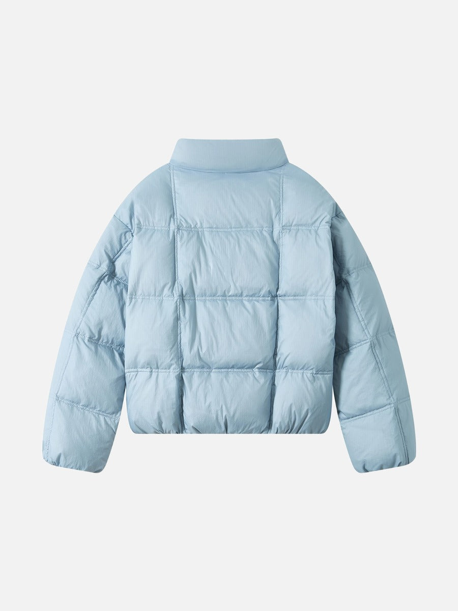 Light Blue Matte Puffer Jacket