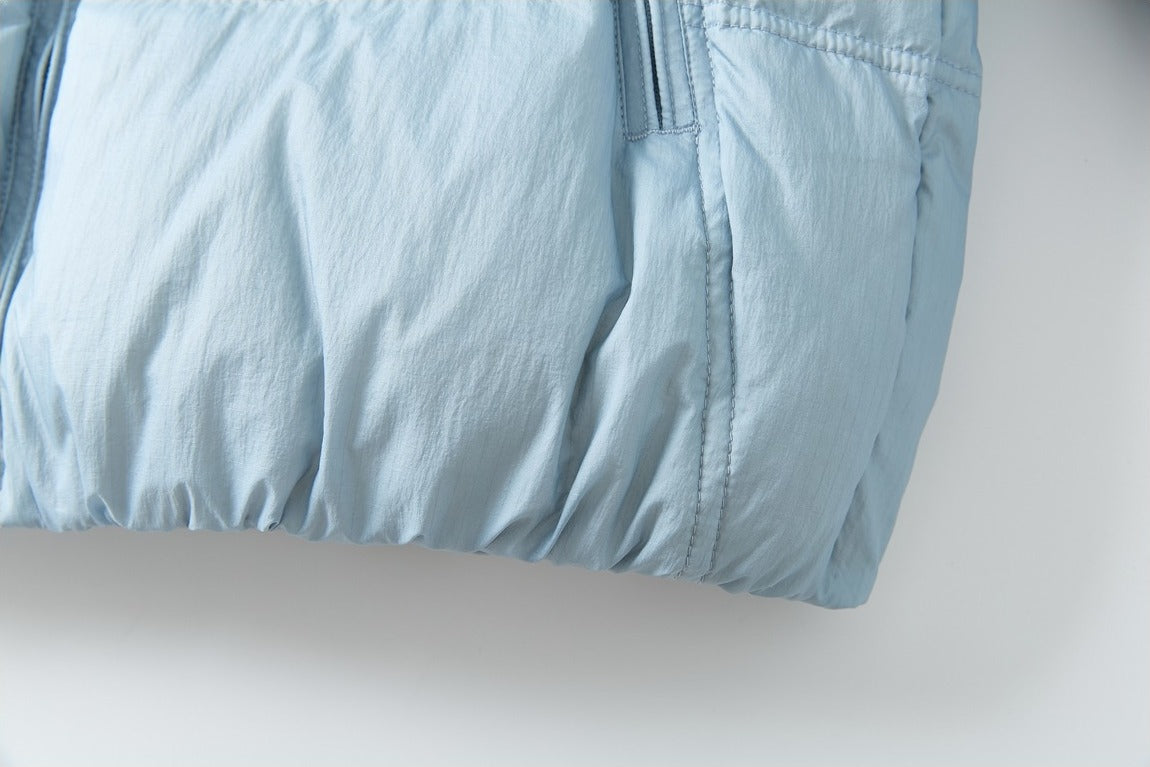 Light Blue Matte Puffer Jacket