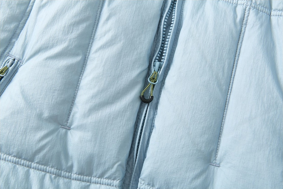 Light Blue Matte Puffer Jacket
