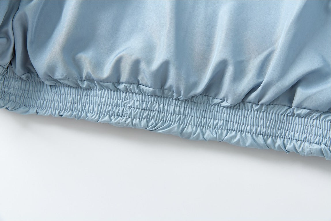 Light Blue Matte Puffer Jacket
