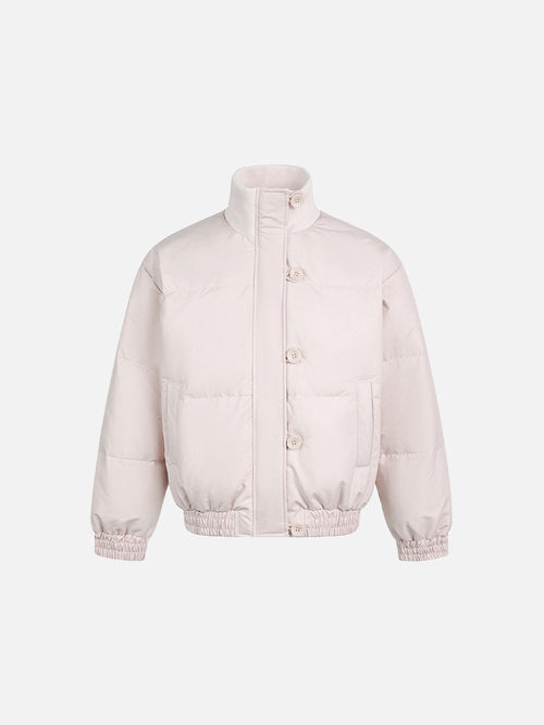 Hellrosa kastige Pufferjacke - Pink / M
