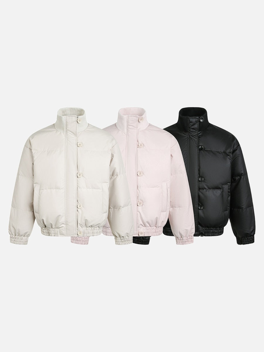 Light Pink Boxy Puffer Jacket
