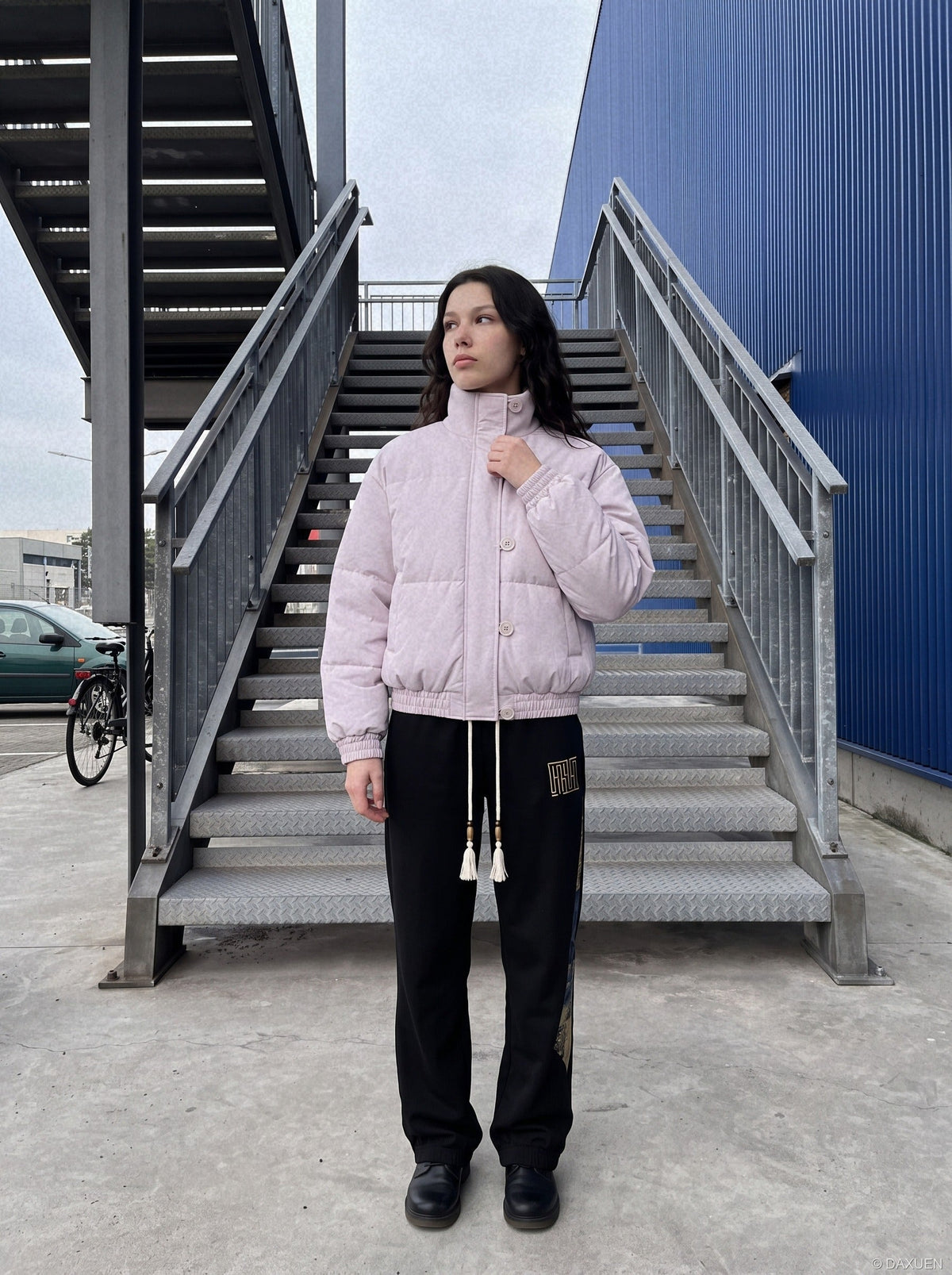 Light Pink Boxy Puffer Jacket