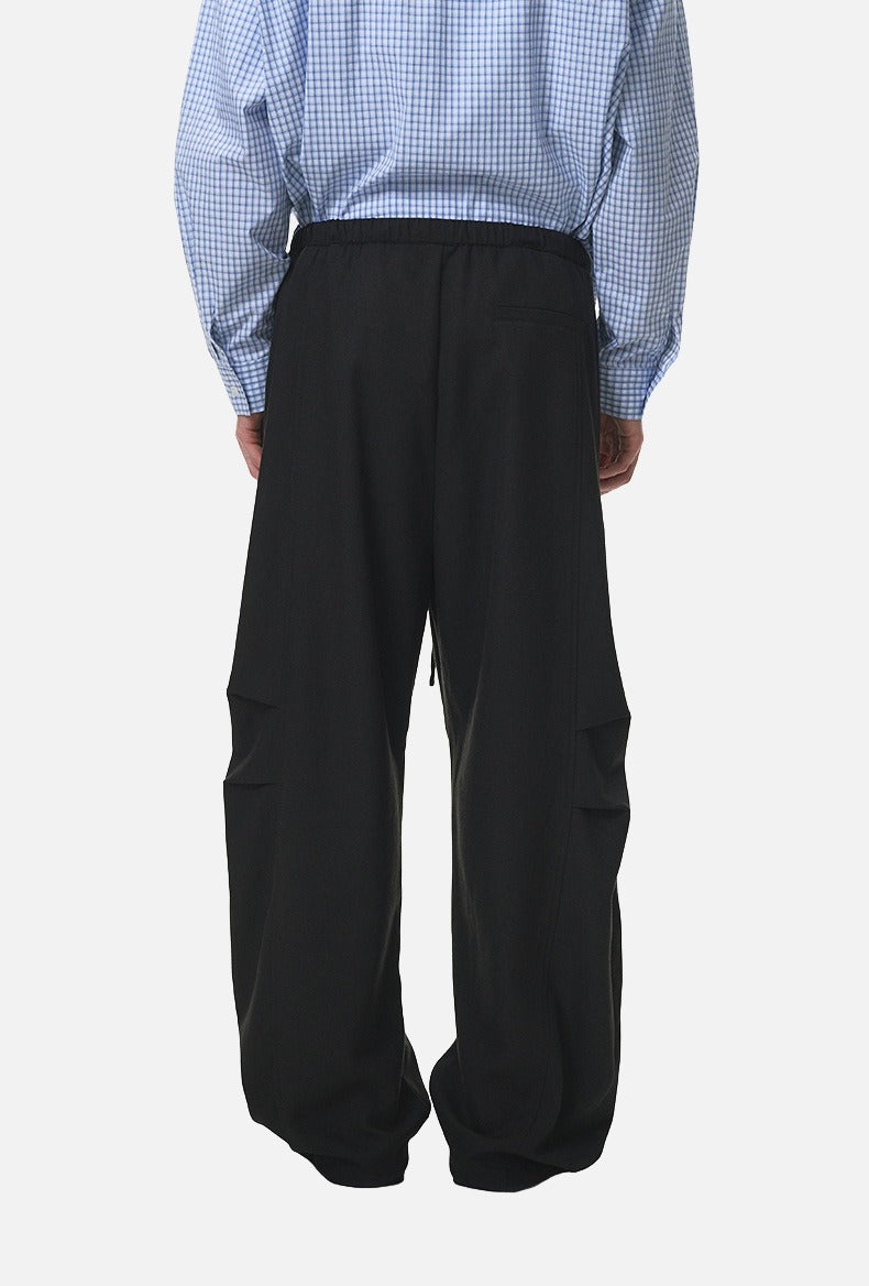 DAXUEN khaki wide-leg drawstring pants