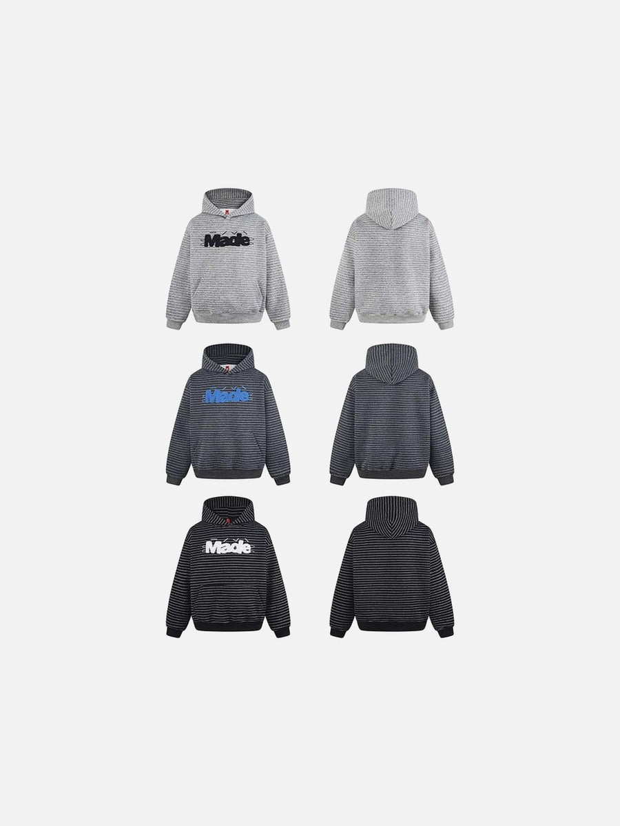 Made Striped Graphic Hoodie