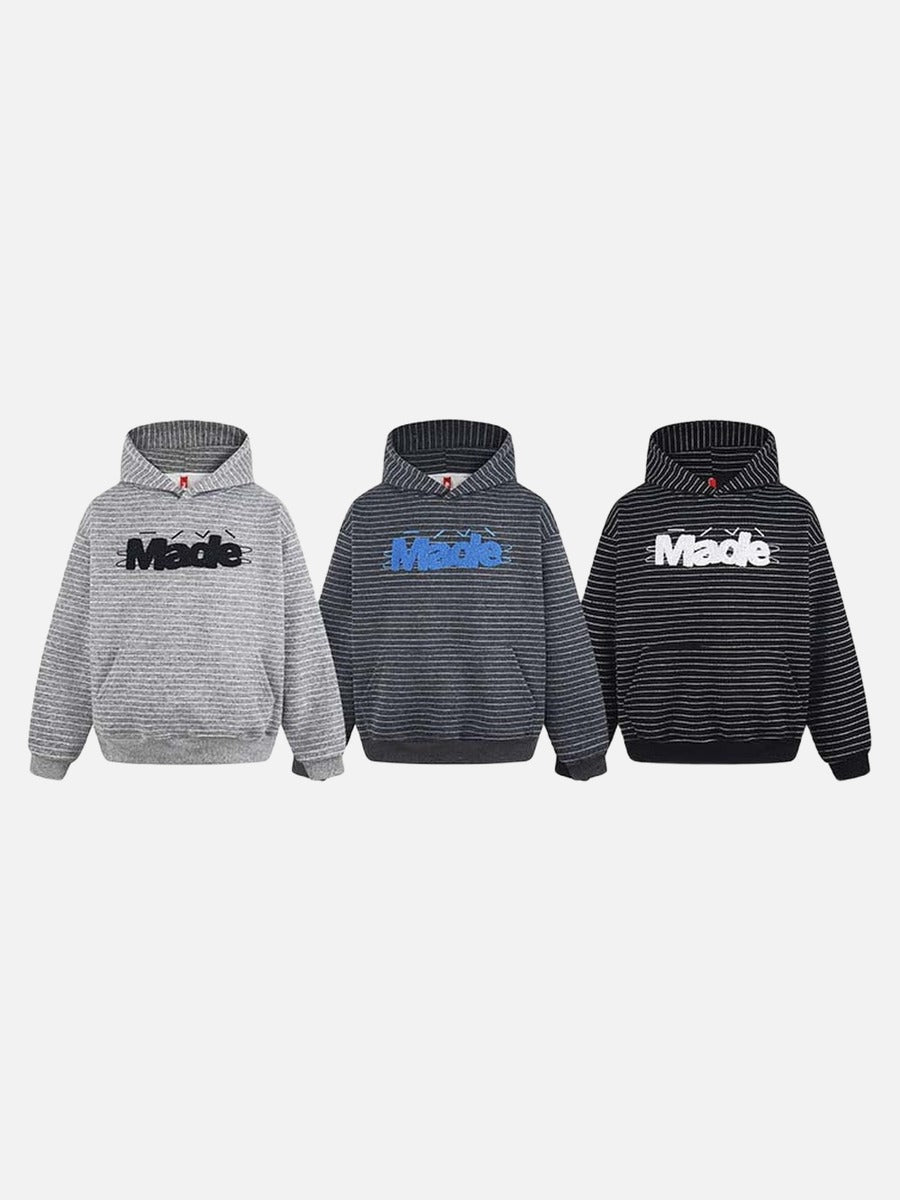 Made Striped Graphic Hoodie