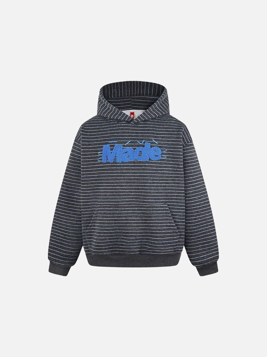 Made Striped Graphic Hoodie