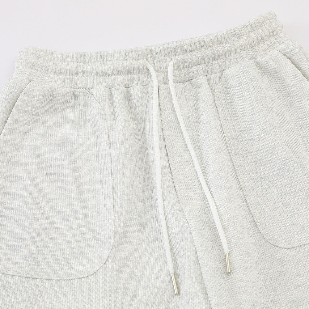 DAXUEN black marled fleece hooded tracksuit set