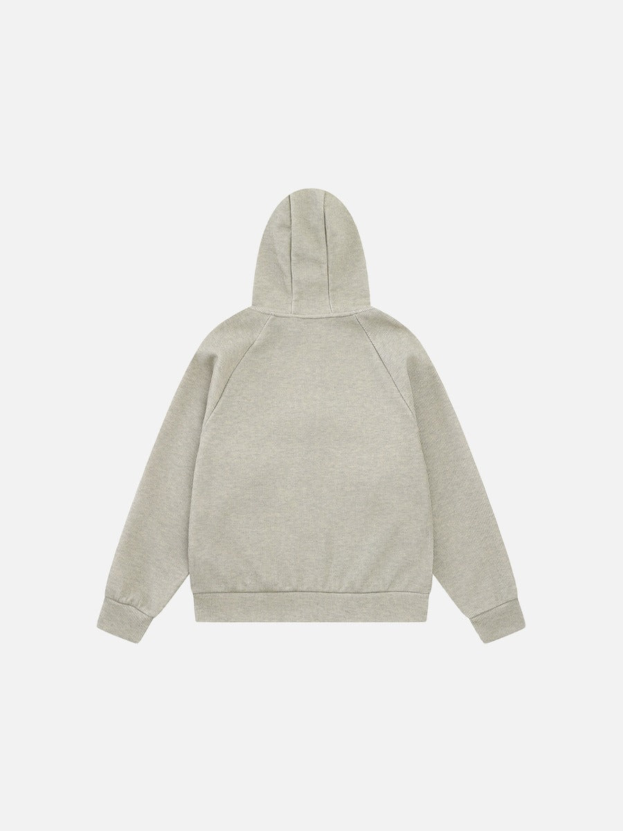 DAXUEN black marled fleece hooded tracksuit set