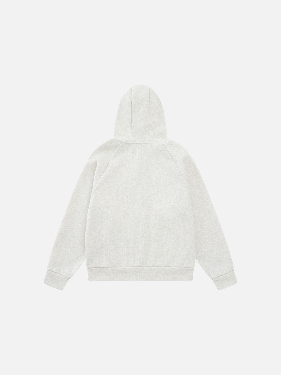 DAXUEN black marled fleece hooded tracksuit set
