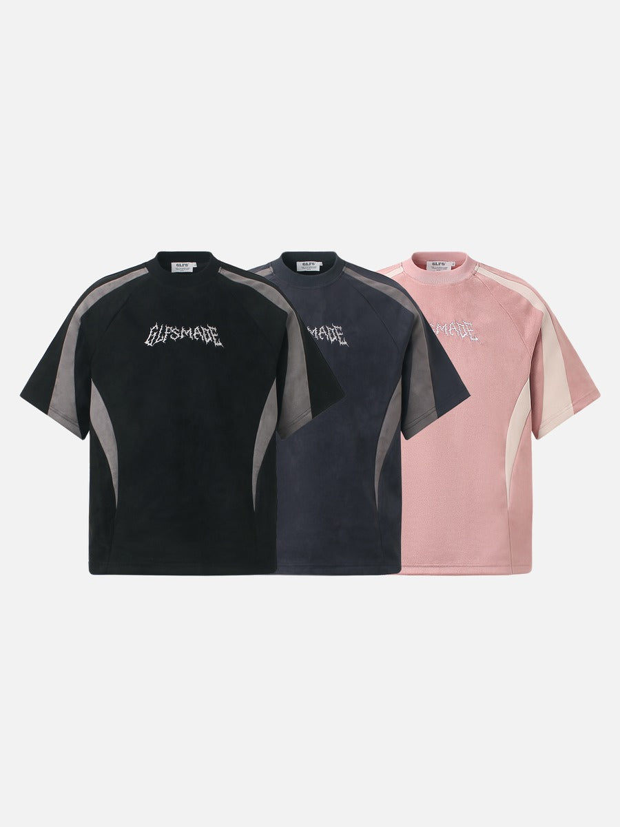 Metallic Jagged Wordmark Oversized T-Shirt