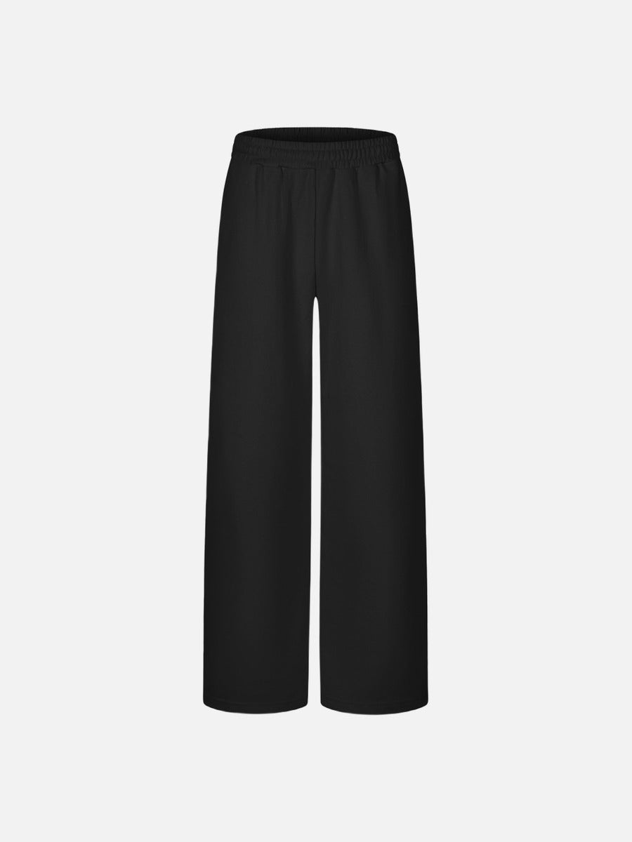 Metallic Print Wide-Leg Sweatpants