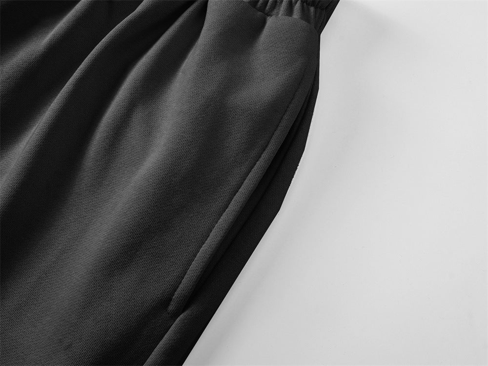Metallic Print Wide-Leg Sweatpants
