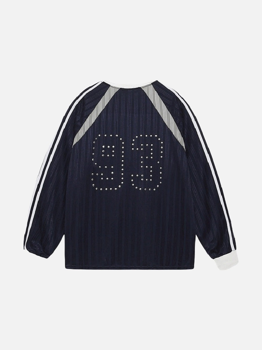 93 Studded Long-Sleeve Football Jersey