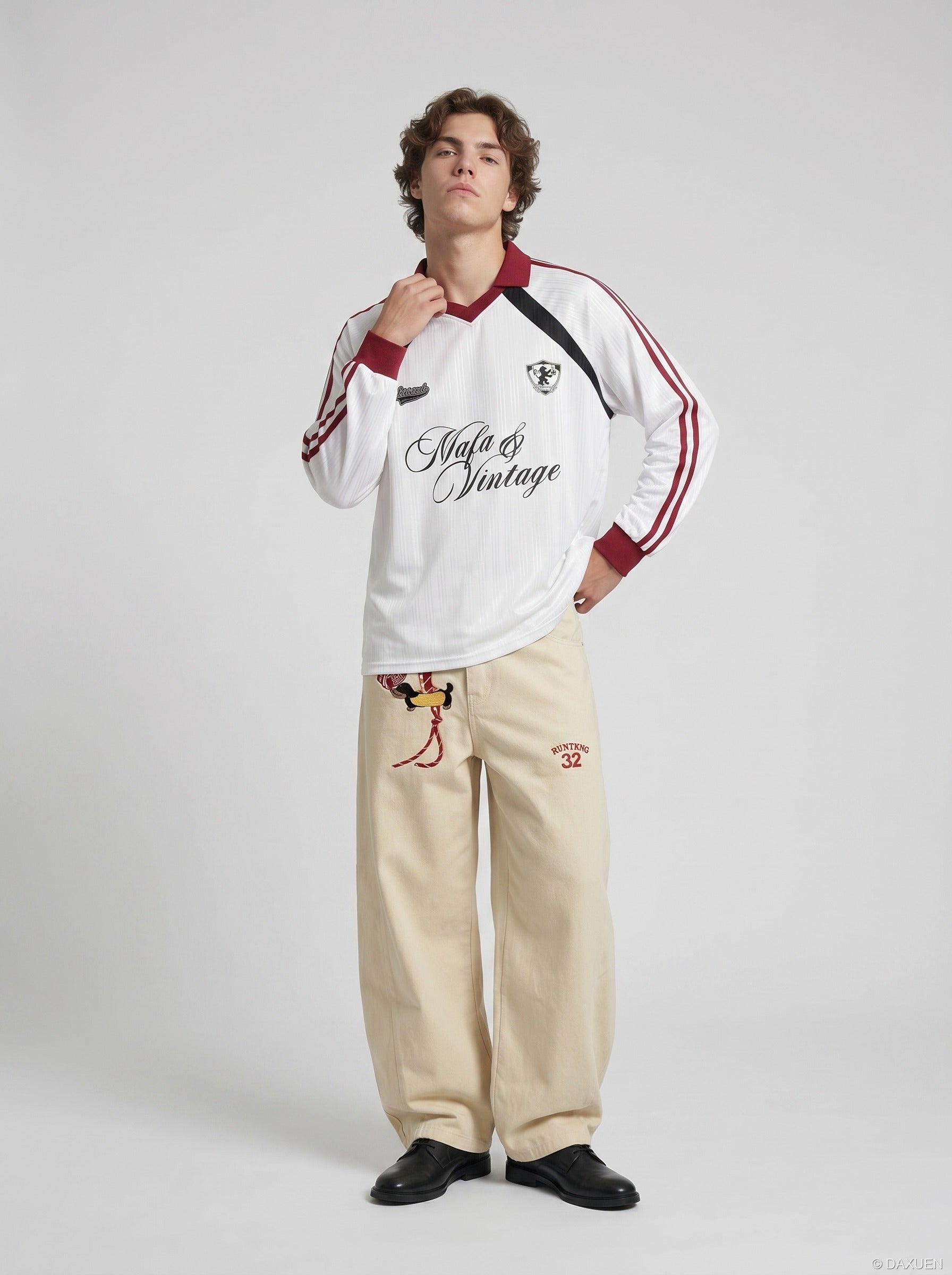 93 Studded Long-Sleeve Football Jersey