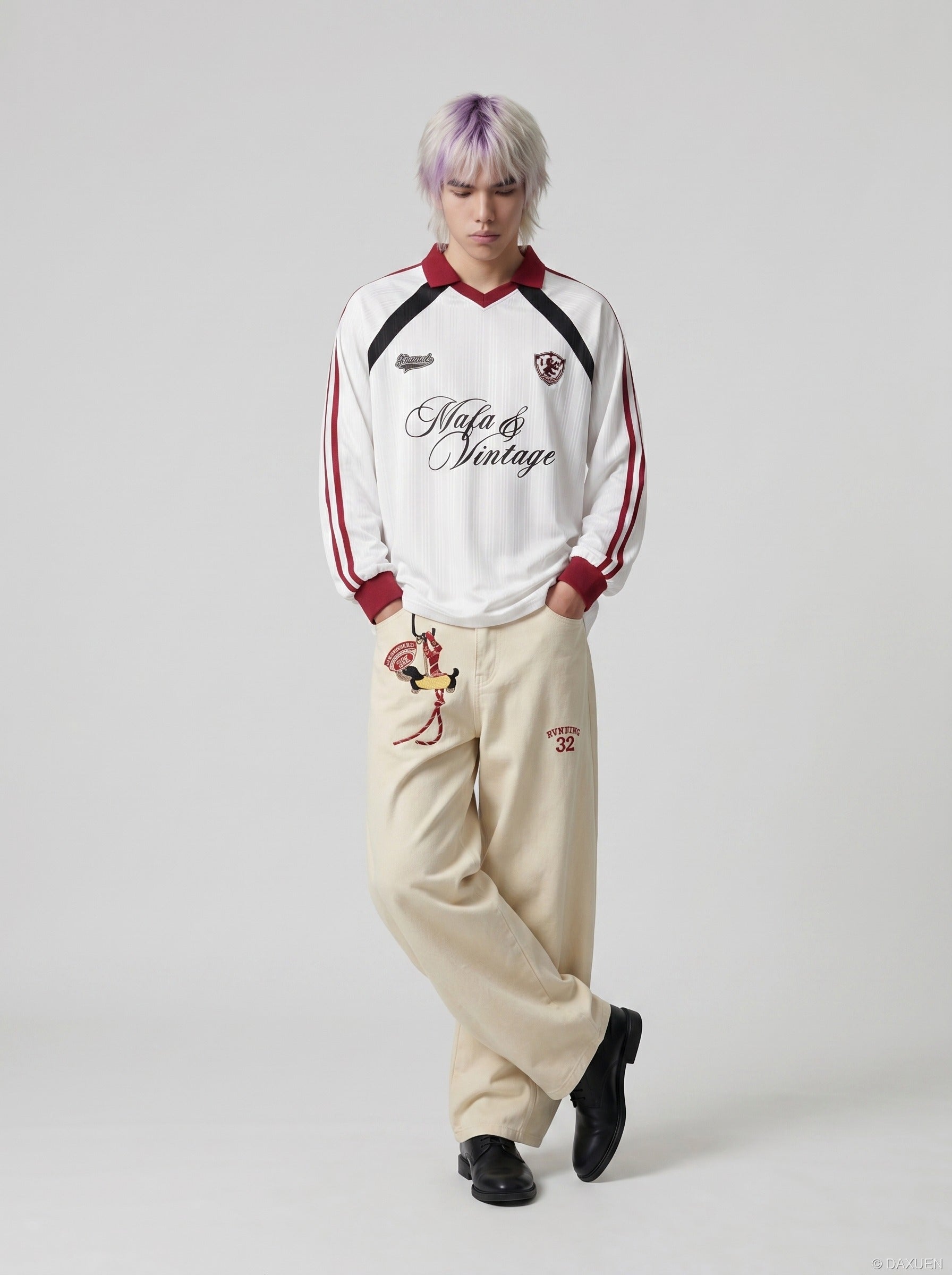 93 Studded Long-Sleeve Football Jersey