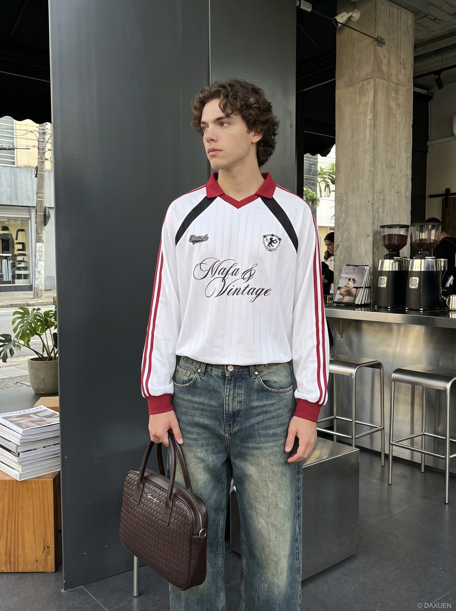 93 Studded Long-Sleeve Football Jersey