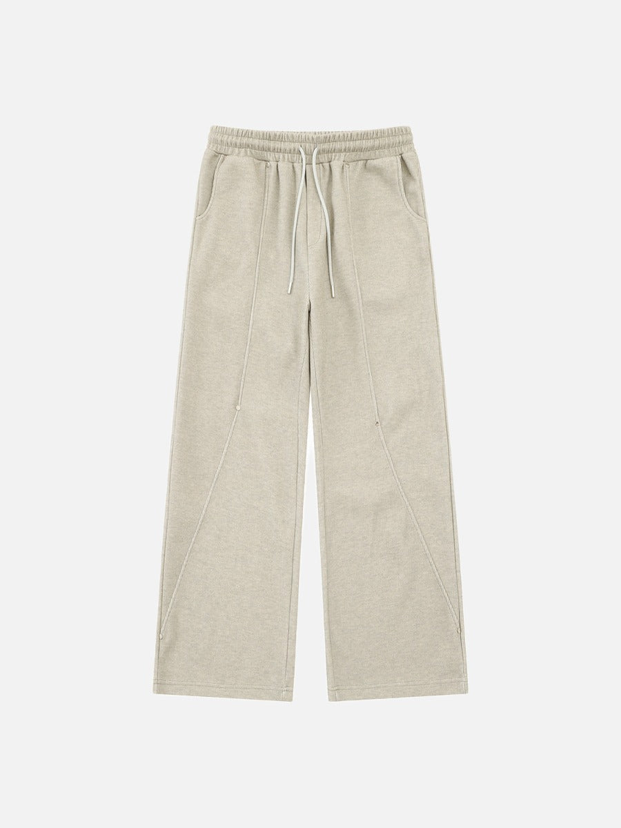 DAXUEN light gray melange metallic-stud tracksuit set
