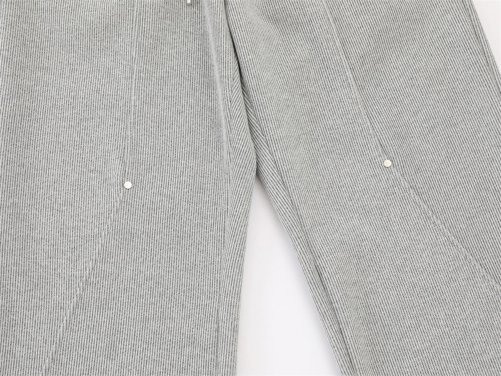 DAXUEN light gray melange metallic-stud tracksuit set