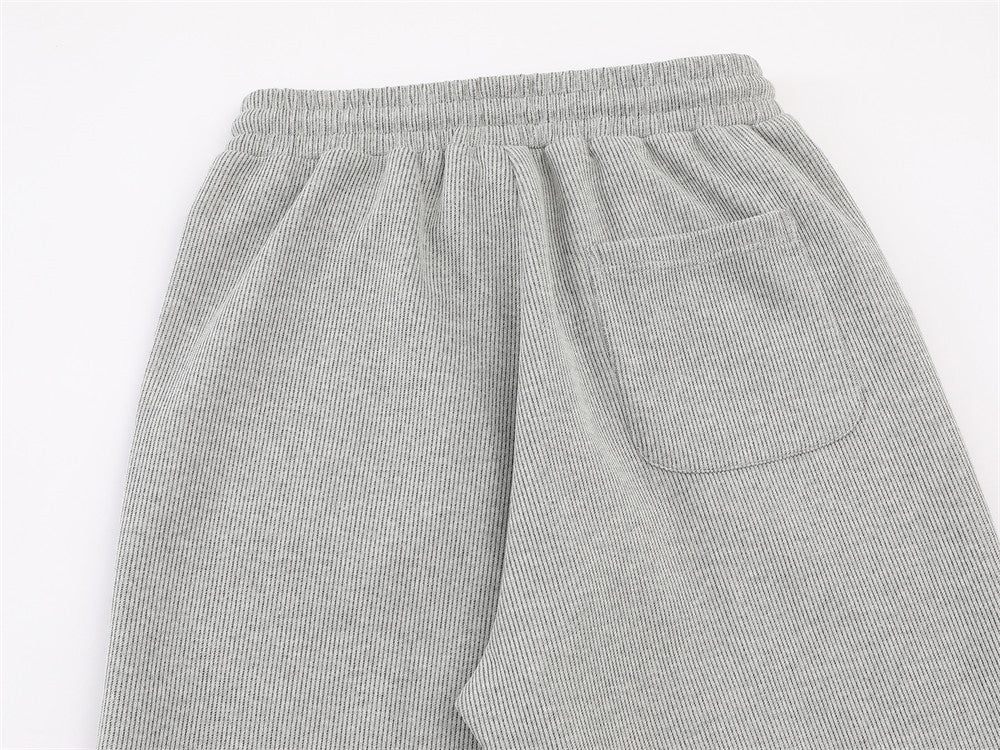 DAXUEN light gray melange metallic-stud tracksuit set