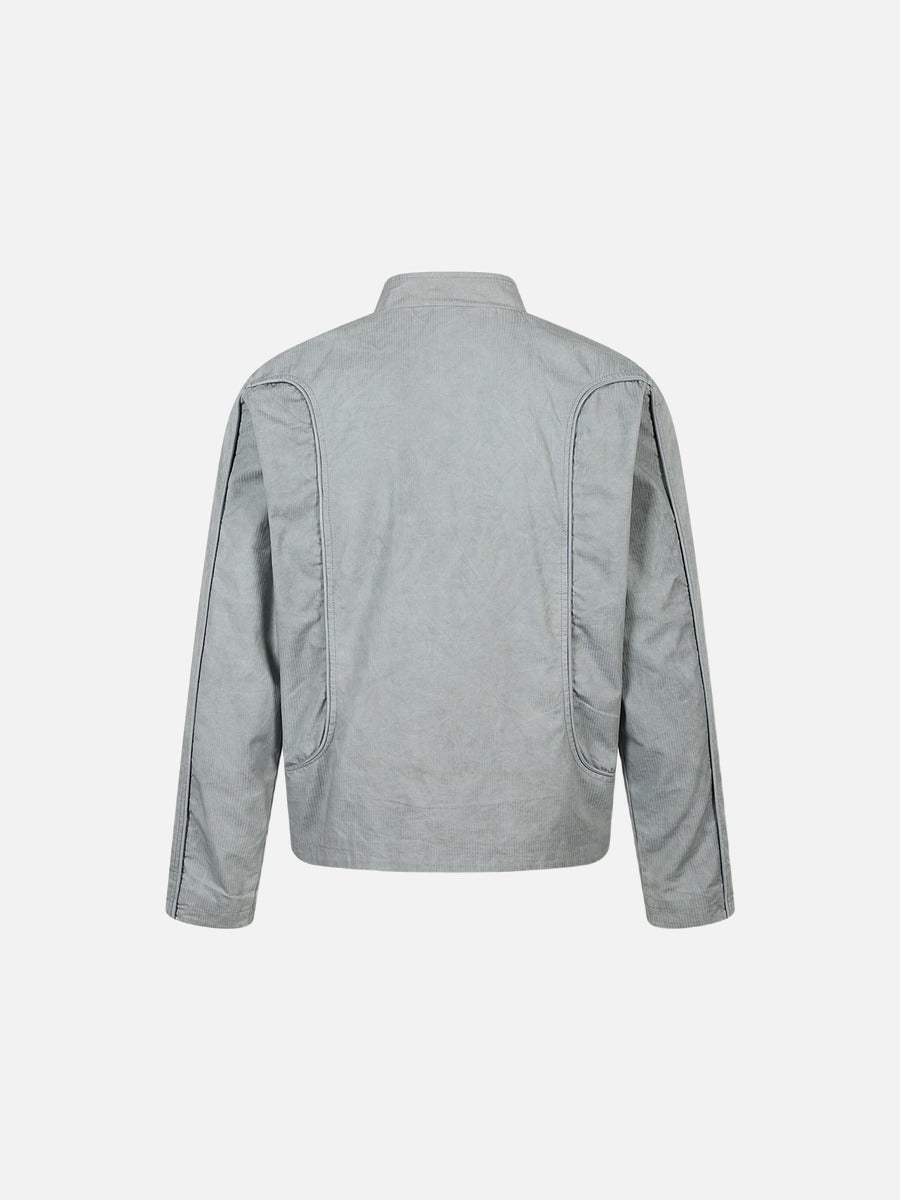 Mint Green Ribbed Texture Jacket