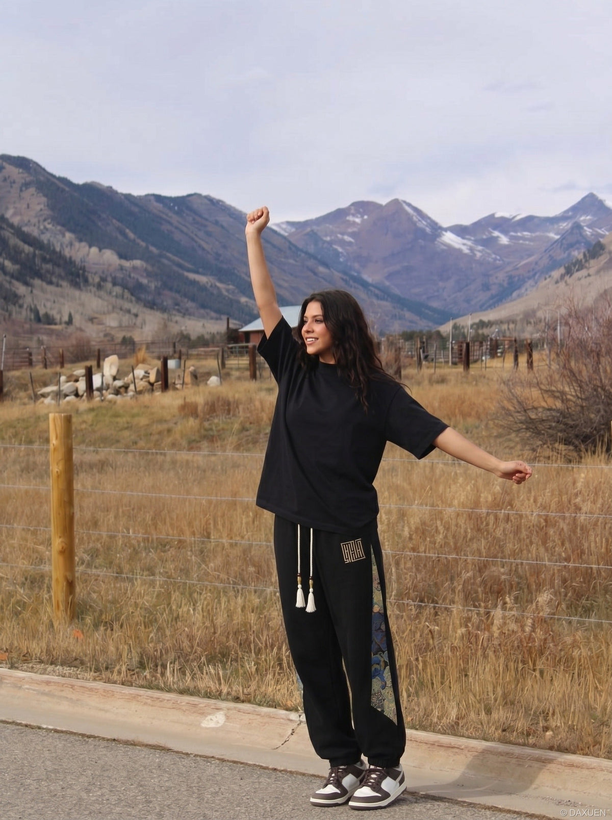 Mock Neck Oversized Cotton Tee